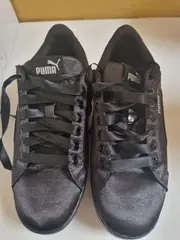 Vorschaubild 2 von Damen Sneaker Low Satin Schwarz Gr. 37 Schnürung Sportschuhe