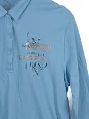 Vorschaubild 2 von Damen Poloshirt 46;3XL Blau 3/4-Arm Casual