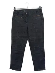 Vorschaubild 1 von Damen Biker Hose Schwarz Gr. M/38 Reißverschluss Stretch