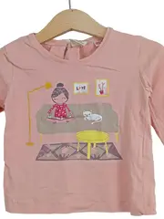 Vorschaubild 2 von Baby Mädchen Langarmshirt Rosa Gr. 86 mit Motiv