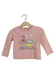 Vorschaubild 1 von Baby Mädchen Langarmshirt Rosa Gr. 86 mit Motiv