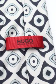 Vorschaubild 3 von Krawatte Herren Seide Blau Grafisch Elegant Business 150cm 9cm