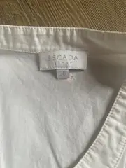 Vorschaubild 3 von Sport Damen Bluse Gr. 38 Weiß Schnürung Baumwolle Casual