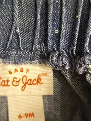 Vorschaubild 5 von Jeanskleid Baby Mädchen Gr. 68 Blau Punkte Rüschen