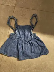 Vorschaubild 3 von Jeanskleid Baby Mädchen Gr. 68 Blau Punkte Rüschen