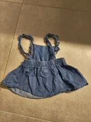 Vorschaubild 2 von Jeanskleid Baby Mädchen Gr. 68 Blau Punkte Rüschen