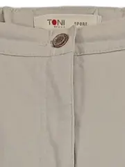 Vorschaubild 4 von Damen Hose Stoffhose Gr. 44 Beige Baumwolle Stretch Strass Casual Sport