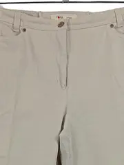 Vorschaubild 3 von Damen Hose Stoffhose Gr. 44 Beige Baumwolle Stretch Strass Casual Sport