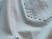 Vorschaubild 5 von Damen Hose Stoffhose Gr. 44 Beige Baumwolle Stretch Strass Casual Sport