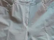 Vorschaubild 6 von Damen Hose Stoffhose Gr. 44 Beige Baumwolle Stretch Strass Casual Sport