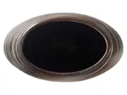 Vorschaubild 2 von Moderne Keramik Vase Braun Oval Abstrakt 22cm Deko Blumenvase