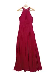 Vorschaubild 1 von Abendkleid Damen Gr. 38 Rot Elegant Maxikleid