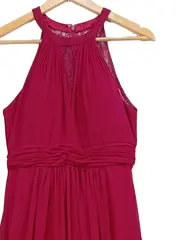 Vorschaubild 2 von Abendkleid Damen Gr. 38 Rot Elegant Maxikleid