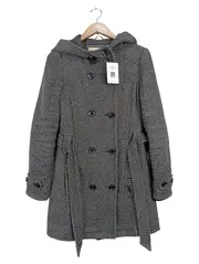 Vorschaubild 1 von CORDON Damen Übergangsmantel Gr. 36/S Grau Wolle Kapuze Trenchcoat