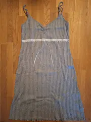 Vorschaubild 4 von Strickkleid Damen Grau Gr. 34, XS Trägerkleid Spitze Rippstrick
