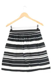 Vorschaubild 2 von Damen Faltenrock 38/M Gestreift Schwarz Weiß Klassisch Elegant