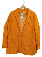 Vorschaubild 1 von Blazer Damen Orange Gr. 42 XL Baumwolle Freizeit Jacke Langarm