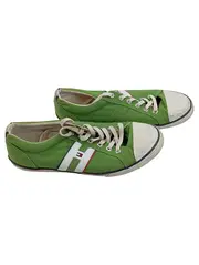 Vorschaubild 1 von Sneaker Low Herren Gr. 42 Grün Logo-Print Textil Schnürschuhe