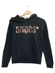 Vorschaubild 1 von Herren Kapuzenpullover Hoodie Schwarz Logo Print Gr. S