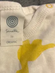 Vorschaubild 2 von Baby Body Kurzarm Gr. 56 Tiermotive Dino Organic Baumwolle Weiß