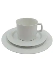 Vorschaubild 1 von Thomas Germany Porzellan Set Tasse Untertasse Teller 3-teilig Weiß