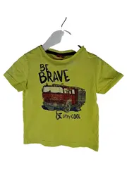 Vorschaubild 1 von T-Shirt Jungen Gr. 92 Feuerwehrauto Be Brave Gelb