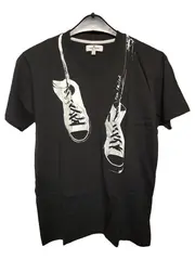 Vorschaubild 1 von Herren T-Shirt Gr. 50/L Schwarz Casual Schuh-Print