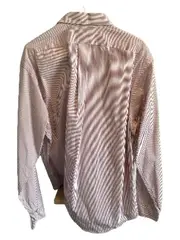 Vorschaubild 2 von Herren Business Hemd Gr. M rot weiß gestreift Langarm Baumwolle