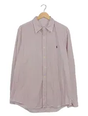 Vorschaubild 1 von Herren Business Hemd Gr. M rot weiß gestreift Langarm Baumwolle