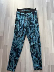 Vorschaubild 2 von Damen Leggings Tights Gr. 38 Blau Abstrakt Sport Fitness