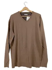 Vorschaubild 1 von Pullover Herren V-Ausschnitt Beige Gr. 3XL Baumwolle