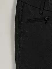 Vorschaubild 2 von Damen Lederhose Gr. 34 Schwarz Kunstleder Slim Fit