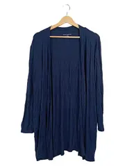 Vorschaubild 1 von Damen Strickjacke Cardigan Blau Gr. L offen