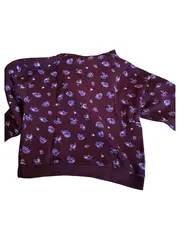 Vorschaubild 4 von Damen Hoodie Kapuzenpullover Gr. 40/L Blumenmuster Lila