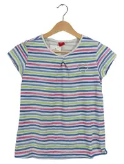 Vorschaubild 1 von Mädchen T-Shirt Gr. 140 gestreift Herz Strass Baumwolle