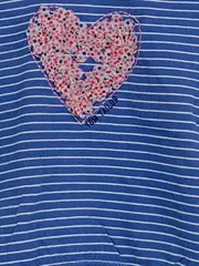 Vorschaubild 3 von Langarmshirt Herz Gestreift Blau Gr. 74 Mädchen Baby Shirt