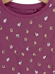 Vorschaubild 3 von Mädchen Langarmshirt Gr. 86 Hase Rüschen Lila Baumwolle