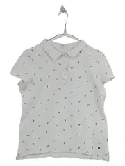 Vorschaubild 1 von Poloshirt Damen Gr. 38 M Weiß Anker Maritim Baumwolle Stretch Kurzarm