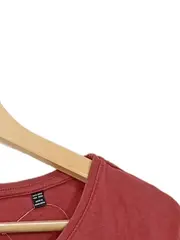 Vorschaubild 5 von Damen T-Shirt Rot Logo-Print Baumwolle Gr. 52 XL