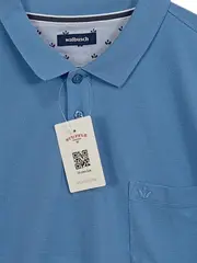 Vorschaubild 3 von Herren Poloshirt Klassisch Kurzarm Baumwolle Blau Gr. 54/XXL