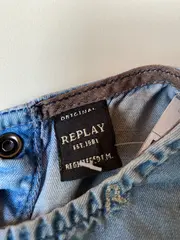 Vorschaubild 4 von Mädchen Jeanskleid Gr. 98 Blau Lyocell Rüschen Kleid