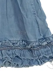 Vorschaubild 2 von Mädchen Jeanskleid Gr. 98 Blau Lyocell Rüschen Kleid