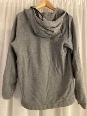 Vorschaubild 2 von Herren Kapuzenpullover Hoodie Half-Zip Grau Meliert Größe M