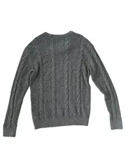 Vorschaubild 8 von Herren Pullover Gr. 46;S Grau Zopfstrick Strickpullover Logo Casual