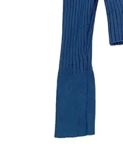 Vorschaubild 3 von EDC Damen Rollkragen Pullover Strickpullover Rippstrick Blau Gr. 34/XS Viskose