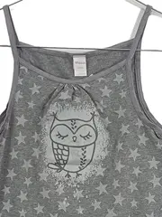 Vorschaubild 2 von Mädchen Top Gr. 134/140 Grau Sterne Eulenmotiv Trägertop