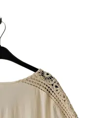 Vorschaubild 4 von Damen Top Beige Häkeldetails Baumwolle Gr. 44 Freizeit