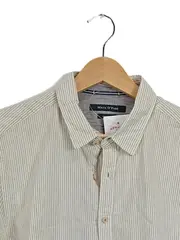 Vorschaubild 2 von Herren Freizeithemd Langarm Gestreift Beige Gr. M