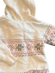 Vorschaubild 4 von Mädchen Kleid Kapuze Norwegermuster Gr. 92 Beige