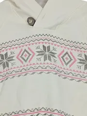 Vorschaubild 3 von Mädchen Kleid Kapuze Norwegermuster Gr. 92 Beige